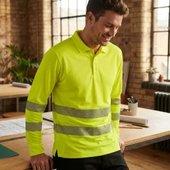 Roly HV9319 - ATRIO LS Polo technique haute visibilité à manches longues