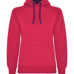 Roly SU1068 - URBAN WOMAN Sweat-shirt coupe près de corps féminin avec capuche doublé à contraste et au ton du cordon de serrage et poche kangourou
