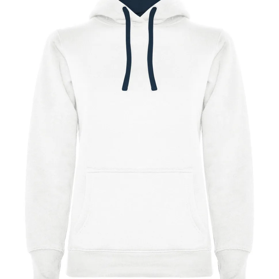 Roly SU1068 - URBAN WOMAN Sweat-shirt coupe près de corps féminin avec capuche doublé à contraste et au ton du cordon de serrage et poche kangourou
