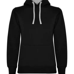 Roly SU1068 - URBAN WOMAN Sweat-shirt coupe près de corps féminin avec capuche doublé à contraste et au ton du cordon de serrage et poche kangourou