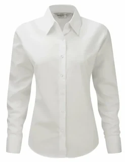 Russell Collection J932F - Chemise Oxford Manches longues femme