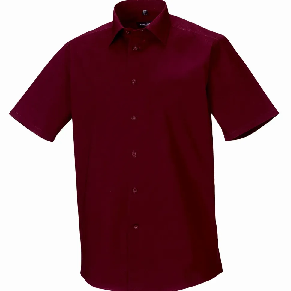 Russell Collection J947M - Chemise ajustée manches courtes facile d’entretien