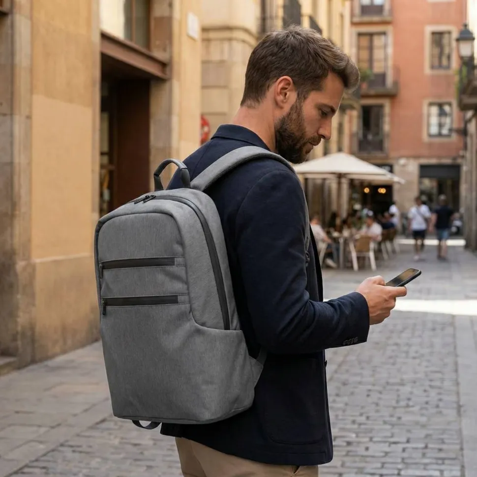 Sac à dos pour ordinateur portable 15'' en Nylon 2Tone imperméable - Egotier 92081