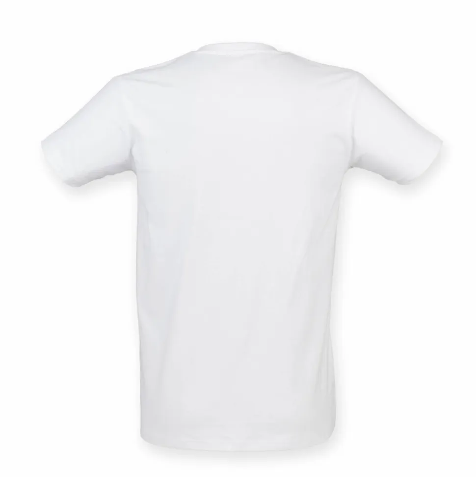 Skinnifit SF122 - Tee-Shirt Col V Homme Stretch en Coton
