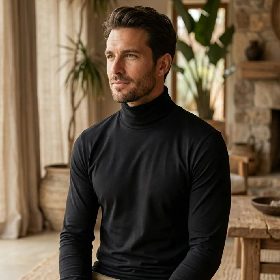 Skinnifit SFM125 - T-shirt Homme col roulé Feel Good