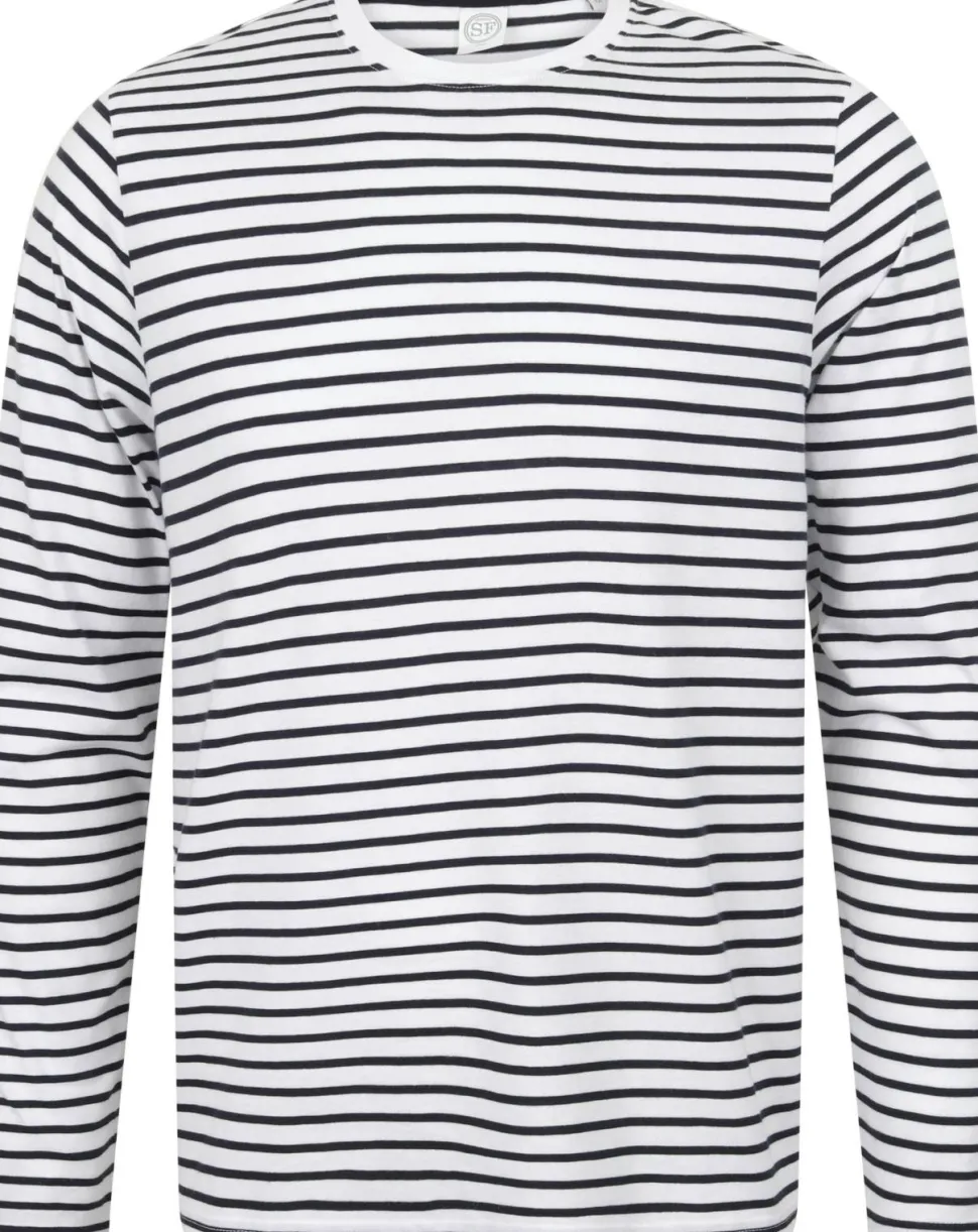 Skinnifit SFM204 - T-shirt rayé manches longues