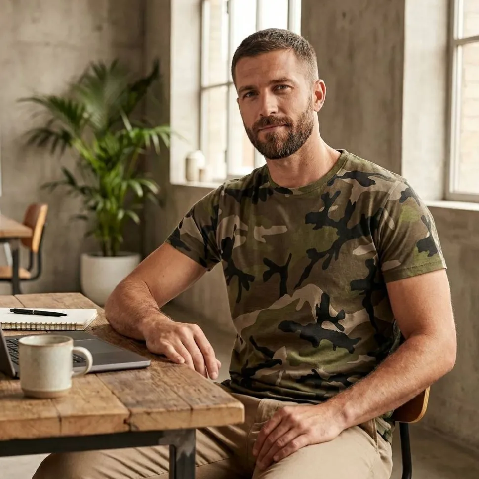 SOL'S 01188 - Camo Men Tee Shirt Homme Col Rond