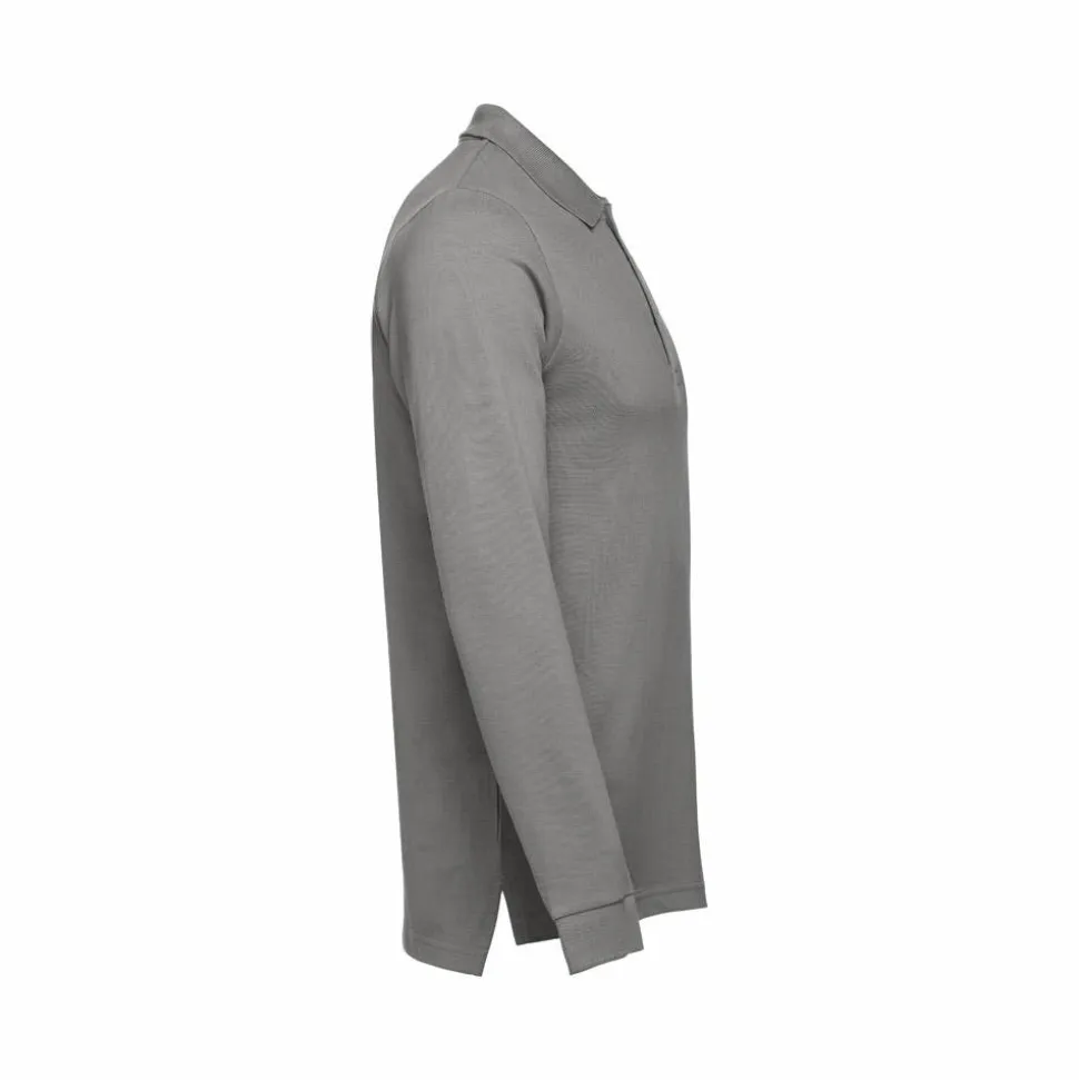TH Clothes 30141 - Polo à manches longues en coton cardé pour hommes