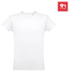 TH Clothes 30101 - T-shirt homme en coton tubulaire. Couleur blanche