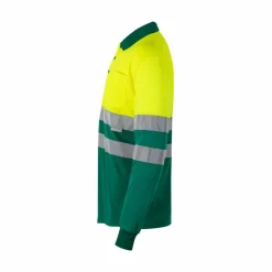 Velilla 36069 - Polo bicolore (160g/m²) à manches longues, en polyester (100%)