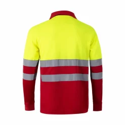 Velilla 36069 - Polo bicolore (160g/m²) à manches longues, en polyester (100%)