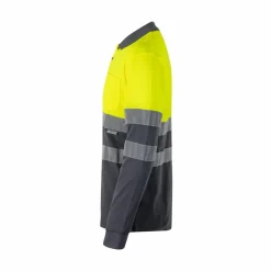 Velilla 36140 - Polo piqué bicolore (150g/m²) à manches longues, en coton (55%) et polyester (45%)