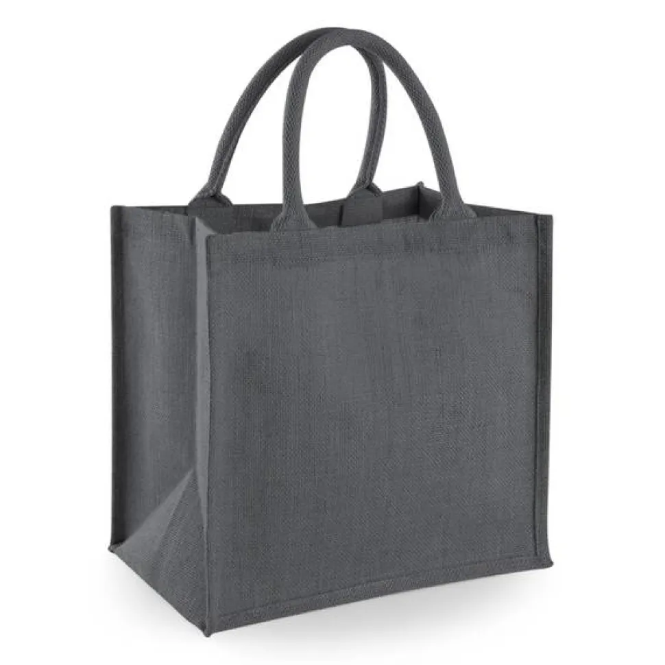 Westford mill WM413 - Sac Cabas Midi en Jute avec Poignées en Coton