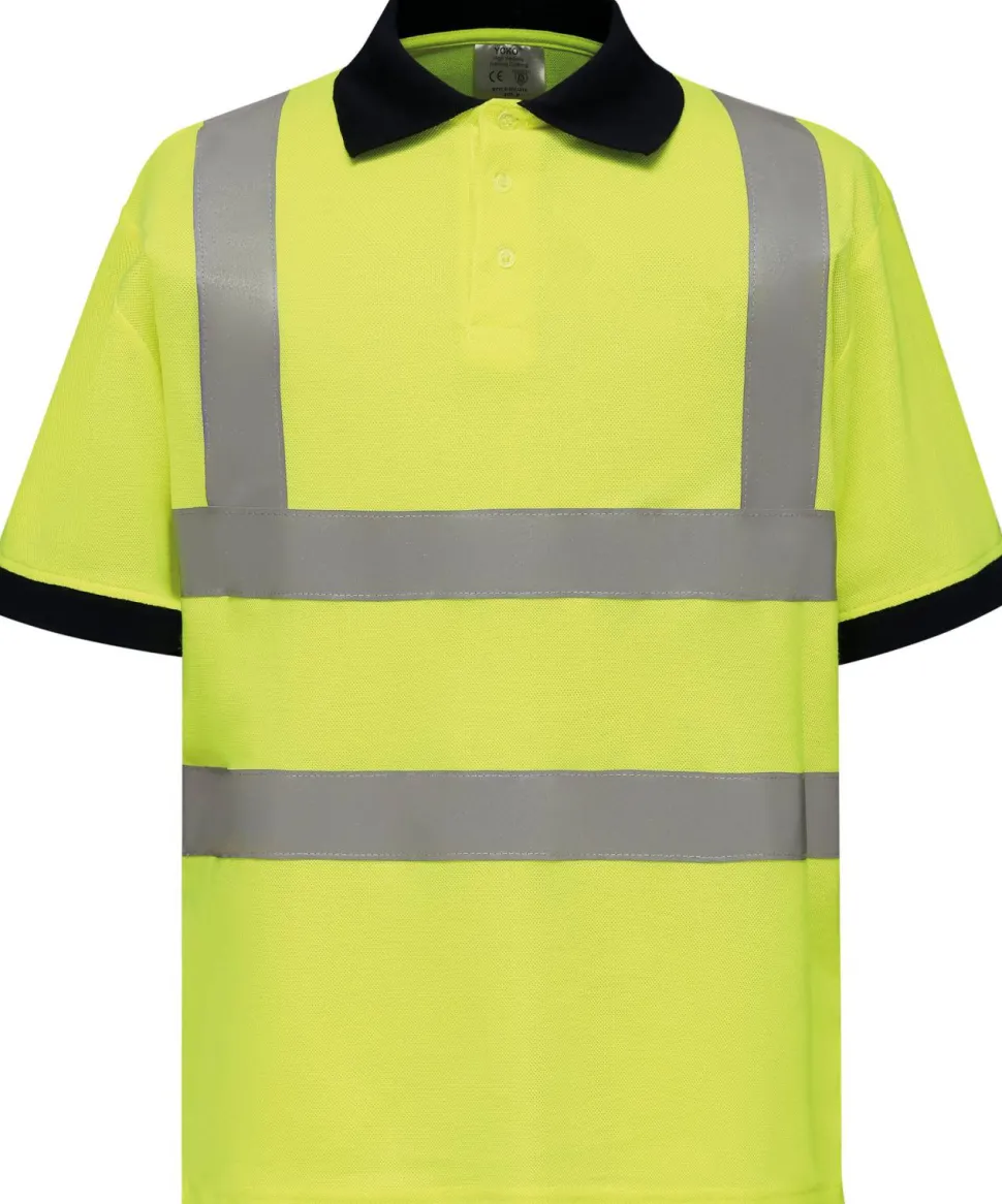 Yoko YHVJ210 - POLO MANCHES COURTES HAUTE VISIBILITÉ