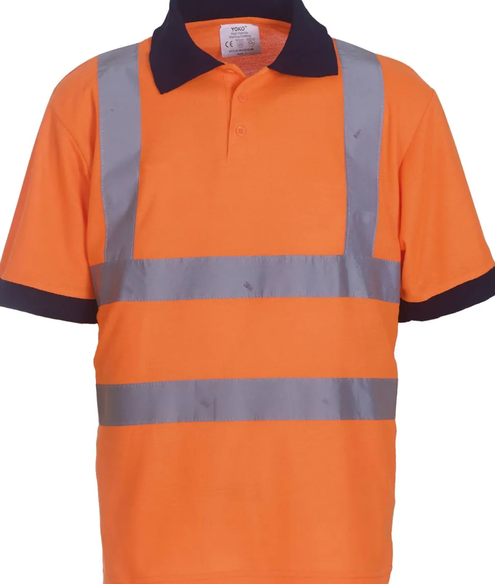 Yoko YHVJ210 - POLO MANCHES COURTES HAUTE VISIBILITÉ